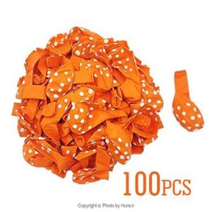 بادکنک نارنجی خالدار بسته 100 عددی